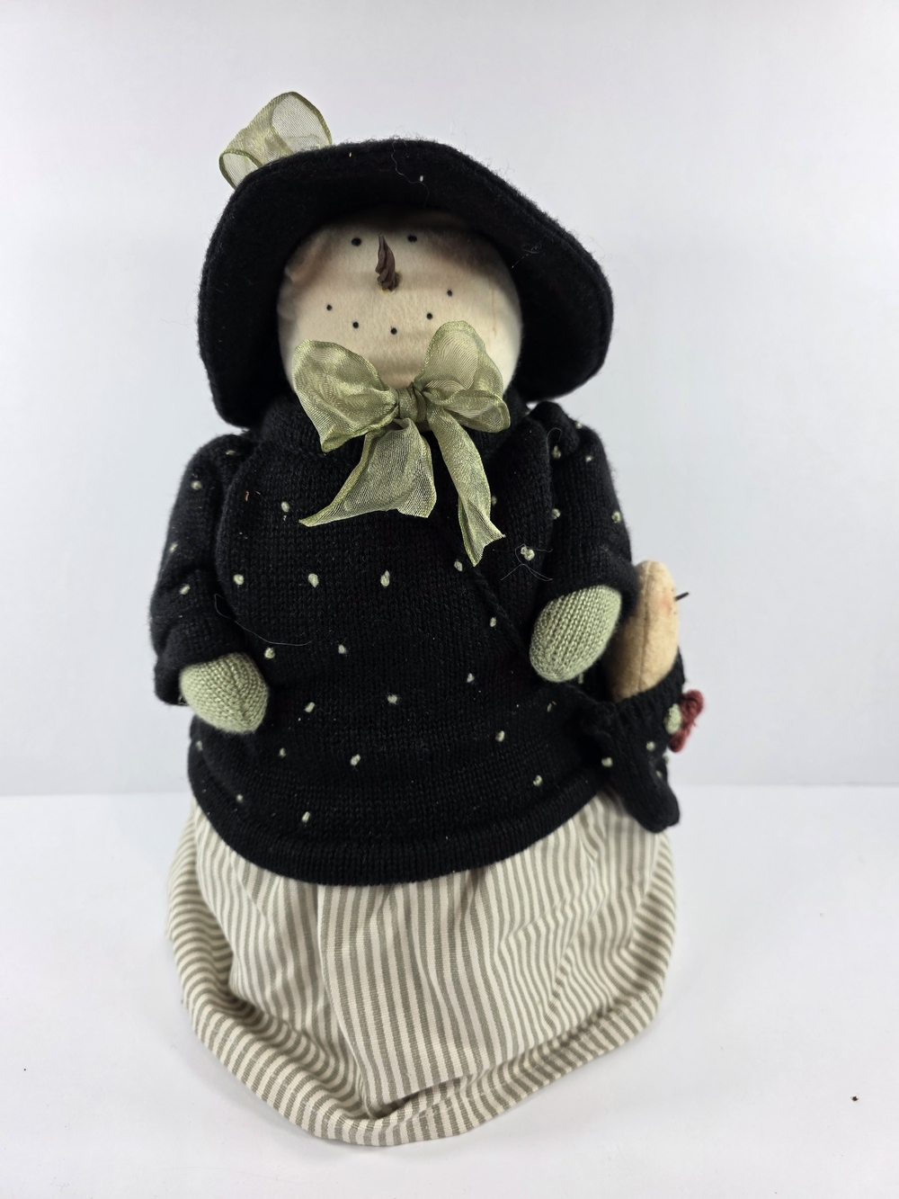 Handmade Black & Green Small Pet Plush Decorative Doll